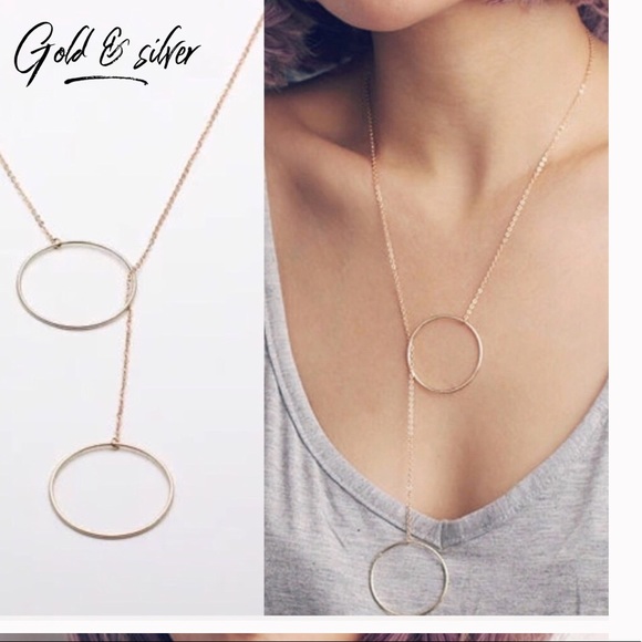 The Chic Petunia Jewelry - ONE LEFT!Gold infinity double circle necklace